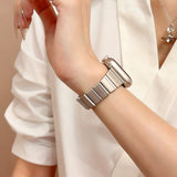 Sleek Curve Metal Link Band