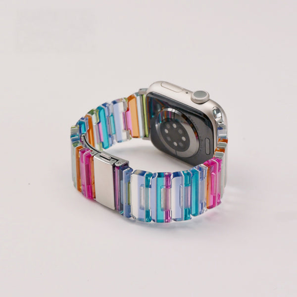 Rainbow Pop Acetate Link Band
