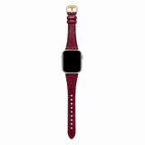Graceful Curve Slim Leather Watch Band