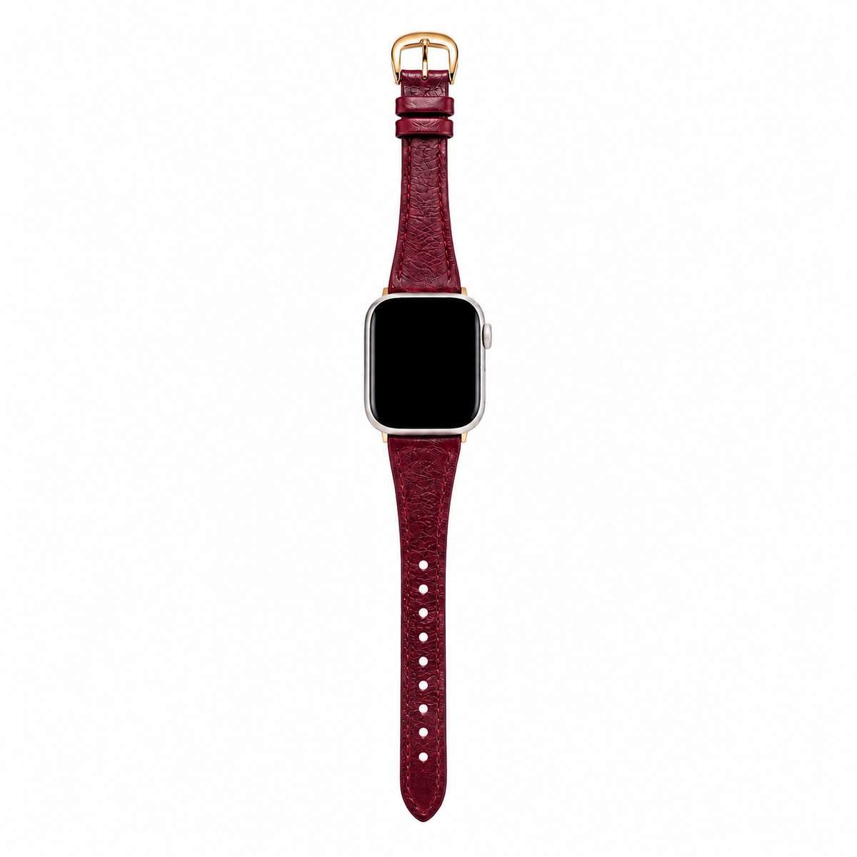 Graceful Curve Slim Leather Watch Band