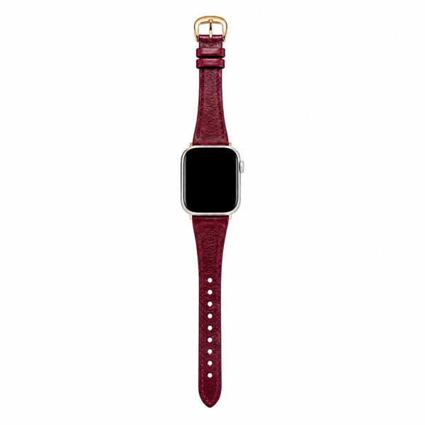 Graceful Curve Slim Leather Watch Band