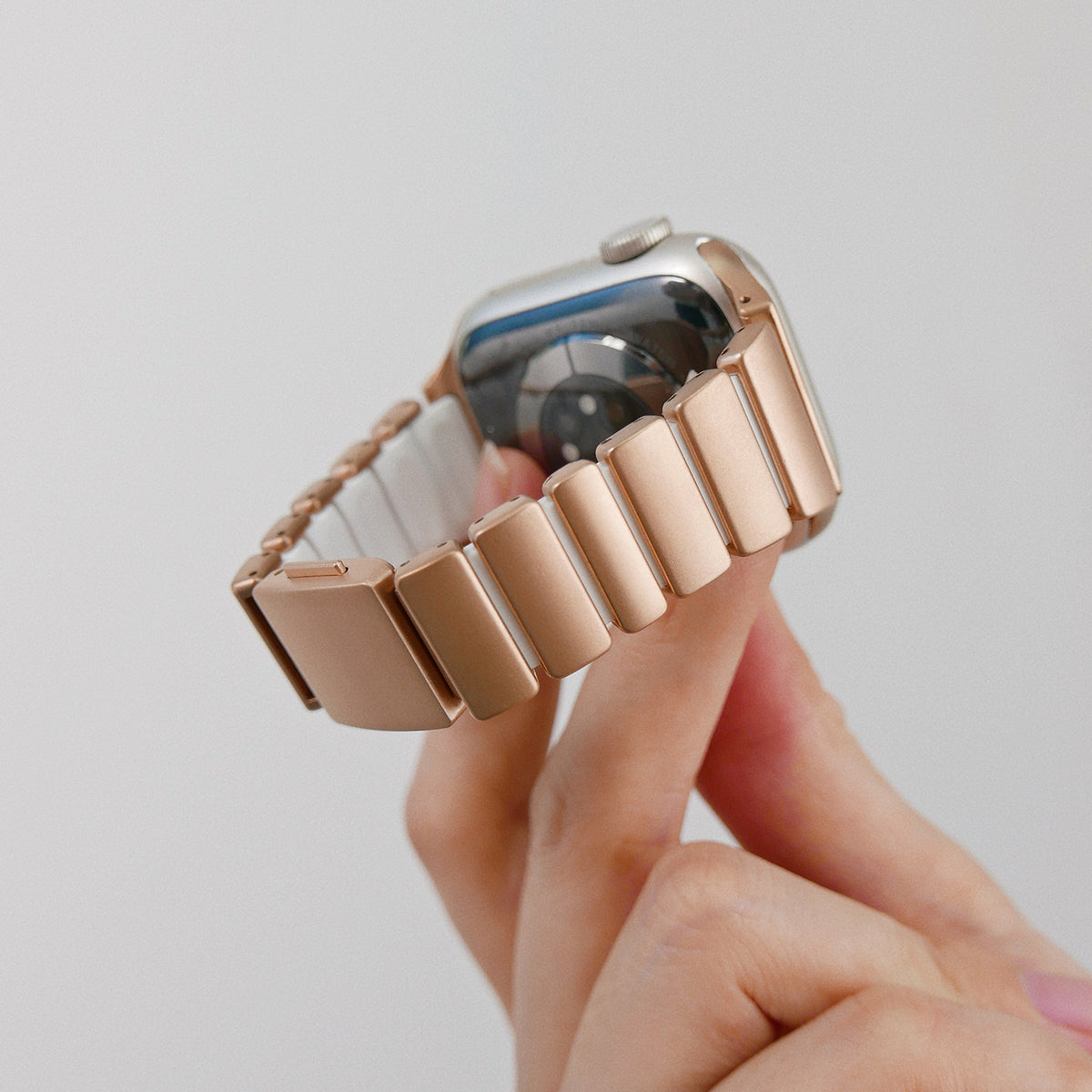 Color Fusion Hybrid Metal Link Band