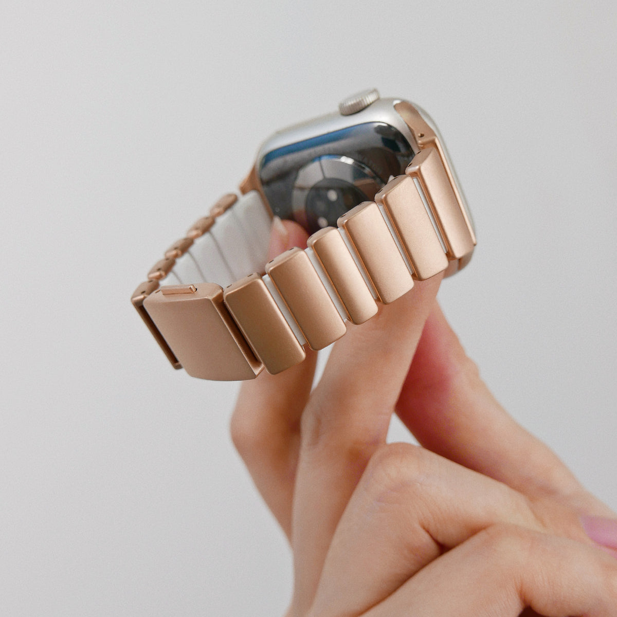 Color Fusion Hybrid Metal Link Band