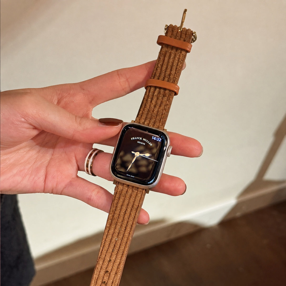 Corduroy Gold Buckle Watch Band 4