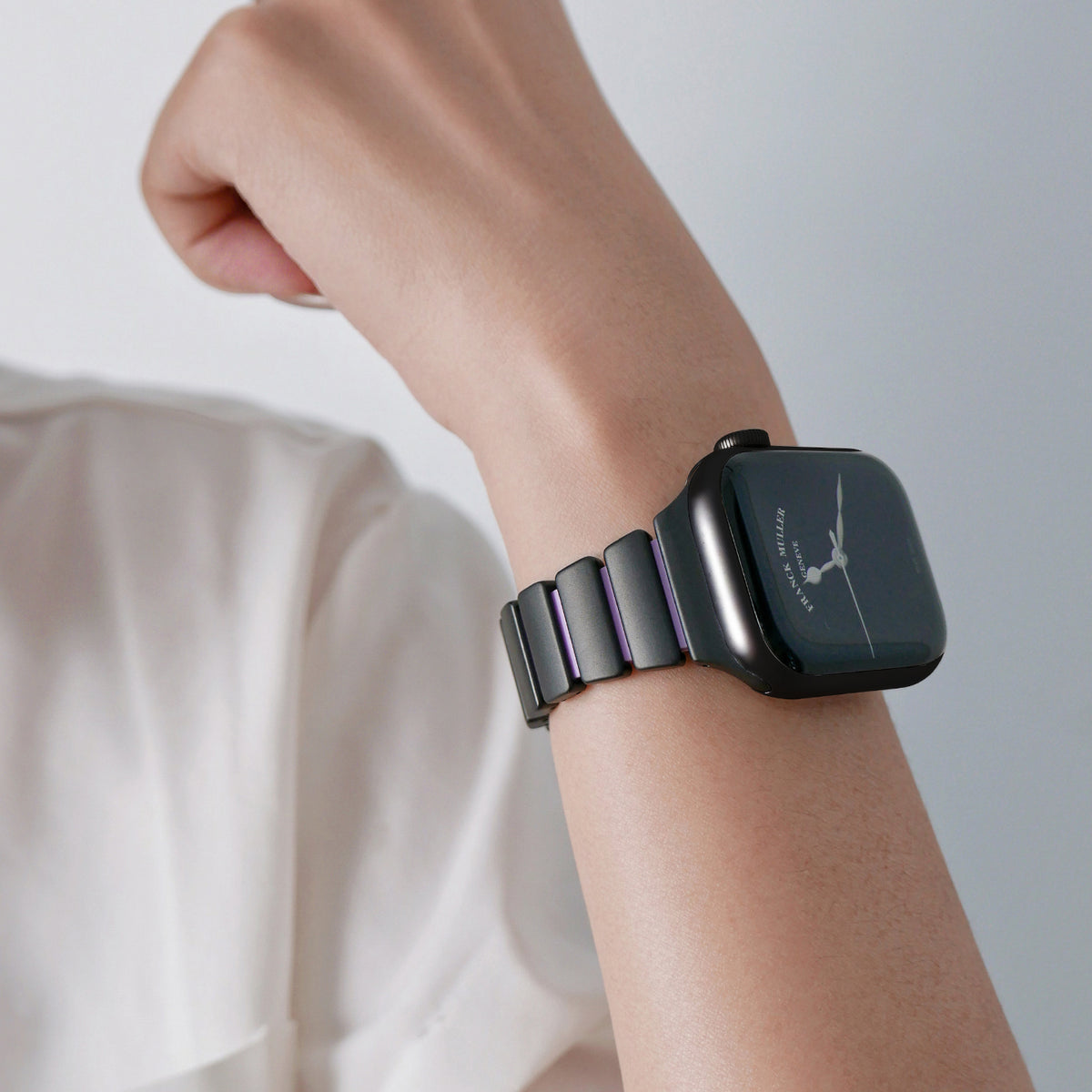 Color Fusion Hybrid Metal Link Band