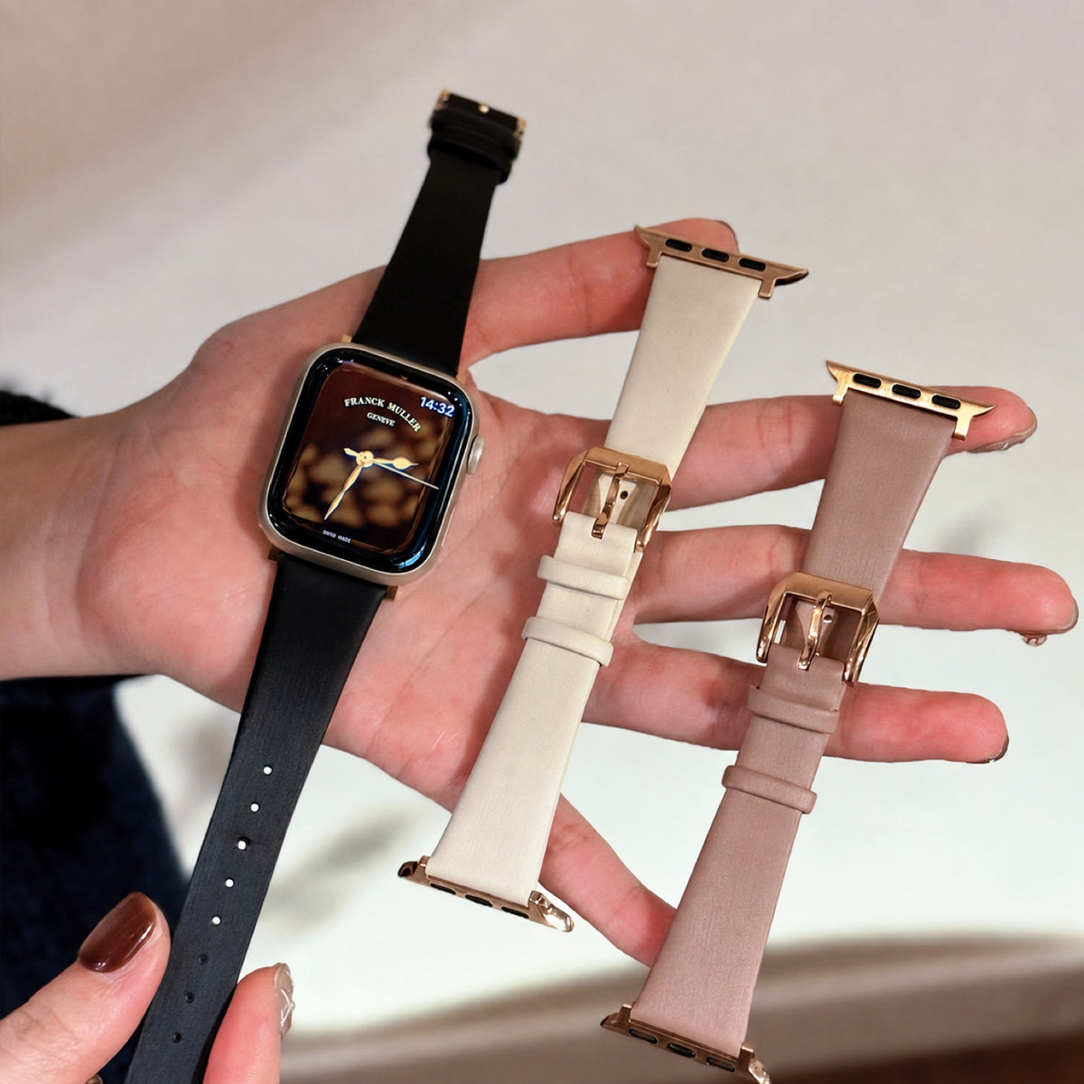 Silken Touch Slim Leather Watch Band 3