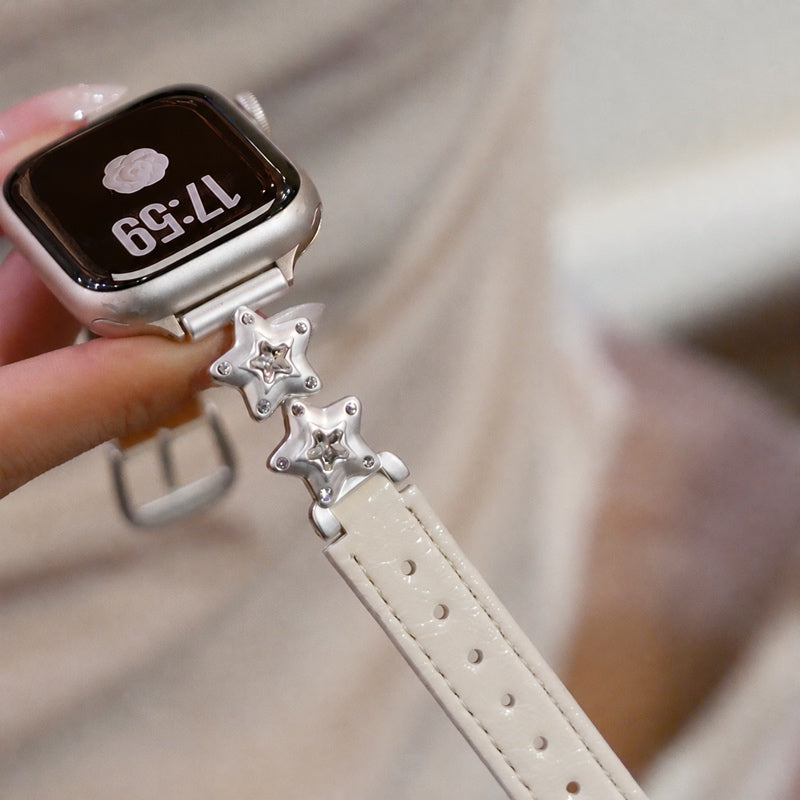 Starlight Crystal Leather Watch Band 7